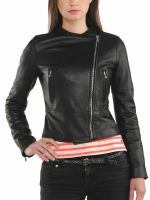 Women's Genuine Lambskin Leather Jacket Real Slim fit Biker Motorcycle Jacket