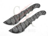 Damascus Steel Tracker Knife Blank Blades Knife Making custom Handmade
