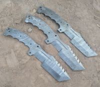 Handmade Damascus Knives-12.00" Lot of 3 Damascus Steel Blank Blade