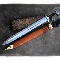 HANDMADE CARBON STEEL BLADE VIKING MACHETE SWORD 28"|HUNTING | CAMPING