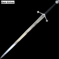 Functional Battle Ready Claymore Sword With Scabbard.