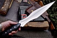 Custom D2 Steel Blade Hunting Tactical Boot Dagger Combat Hunting Knife