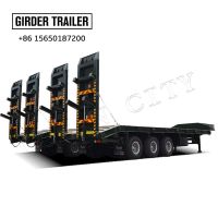 High quality customized 3 axles lowbed semi trailer for sale