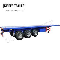 China factory customized 3 axles 40ft flatbed container semi trailer