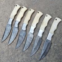 Custom handmade Damascus Steel Blades Hunting Knives 8"