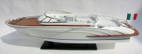 RIVA RAMA 44 - WHITE PEARL PAINTED WOODEN MODEL BOAT HIGH QUALITY MADE IN VIETNAM