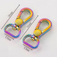 rainbow iridescent lobster claw snap buckle metal trigger hook 