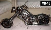 Metal sculpture of Harley