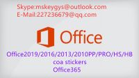 office 2019 hs office 2016hs,office 2013hs,office 2010 hs   Home And Student coa stickers 100% activated