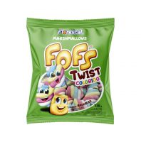 82622 - Marshmallow Fofs Twist Colored Vanilla 5g x 44un x 12 bag 