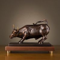 Metal Cow Statue Crafts Decoration Brass Animal Statue Casting Small Miniature Ornament Cow Statue Brass Cow Statue