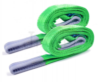 2T one way belt green color polyester webbing sling lifting sling