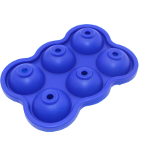 Bpa Free Reusable 6 Holes Silicone Sphere Ice Ball Mold