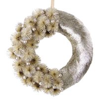 New design Christmas wreath PET glittery tubes flower wreath