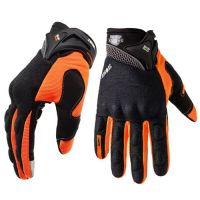 Full Leather gauntlet motorbike glove047