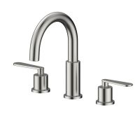 SUS 304 Spread Hole Double Handle Save Water Bathroom Basin Faucet