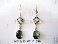 Sterling Silver Labradorite and Pearl Earring Style ME13-(36)