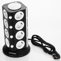 Safemore Multiple Vertical Power Strip Tower Surge Protector with 2 USB Ports