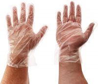 Pe plastic gloves clear transparent gloves food grade disposable gloves for fast food 