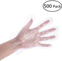 Disposable gloves transparent plastic film pe gloves food gloves high-grade p