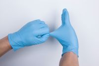 Powder free latex free nitrile black disposable gloves