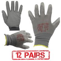 Liberty P-Grip Ultra-Thin Polyurethane Palm Coated Glove with 13-Gauge Nylon/Polyester Shell, Large, Black (Pack of 12)