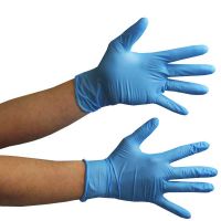 Powder free disposable blue long nitrile examination gloves