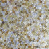 Seamless Yellow lip sea shell mosaics hexagon tile MOP honeycomb panel mosaic