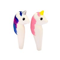 Competitive price factory direct PU squishy foam cartoon horse gel pen unicorn pen unicorn stationary