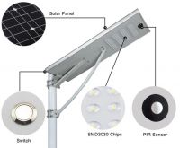Street LED light solar all in one IP65 waterproof 120W 3 years warranty