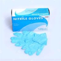 Disposable powdered free blue nitrle gloves for medical use 