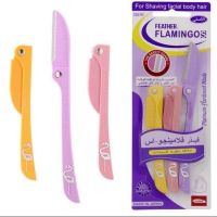 Flamingo Folding Eyebrow Razor Shaver with Safety Guard 