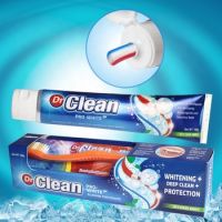 Oral refreshing set triple color striped fluoride toothpaste with one toothbrush packed 