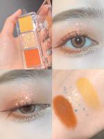 Three-color pearl orange soda eye shadow tray