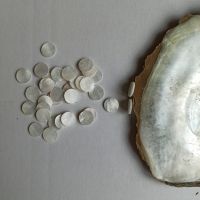 white MOP shell button blank 18L(ww)