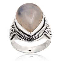 Rainbow Gemstone Ring - Sterling Silver Ring - Semi precious Stone Ring