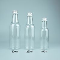 150 250 300ml Empty BPA Free PET Plastic Beverage Juice Water Bottles with Cap