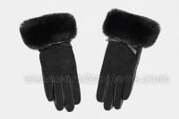 Leather/Lamb Wool/Leather/Shearling Fashion Nappa Patch Leather Glove Mitten with Handsewn/ Machine Sewing and Points for Women/Ladies