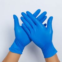 Wholesale of Blue Disposable Medical Nitrile Gloves