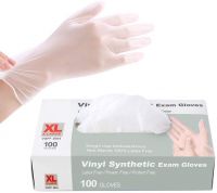 Disposable Gloves, Squish Clear Vinyl Gloves Latex Free Powder-Free Glove