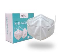  Mush N95 6 layered CE ISO NABL Certified Reusable Face Mask with Concealed Nose Pin (Pack of 5, Made in India)