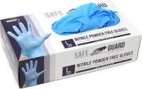 Safeguard Nitrile Disposable Gloves, Powder Free,