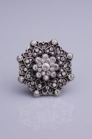 Crystal Stone Silver Plated Magnet Brooches