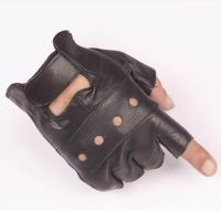 Leather cycle gloves