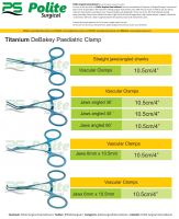 Titanium (Class A) DeBakey Paediatric Clamp