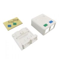 Wall Blank 2 Port Surface Mounted Box For Keystone Network