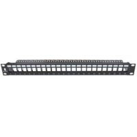 1RU 24 Port FTP Empty Panel WITH Support Bar
