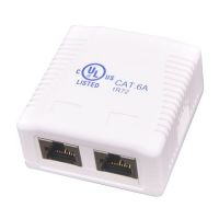 Cat6A STP Surface 2 Port Mounting Box With Module Design