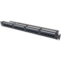 Rack Mount Flat 1RU Cat.6 UTP 24 Port Punch Down Panel