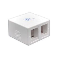 2 Port Network Surface Mount Box White Color